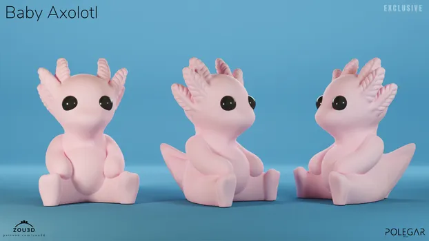 Baby Axolotl Sculpture